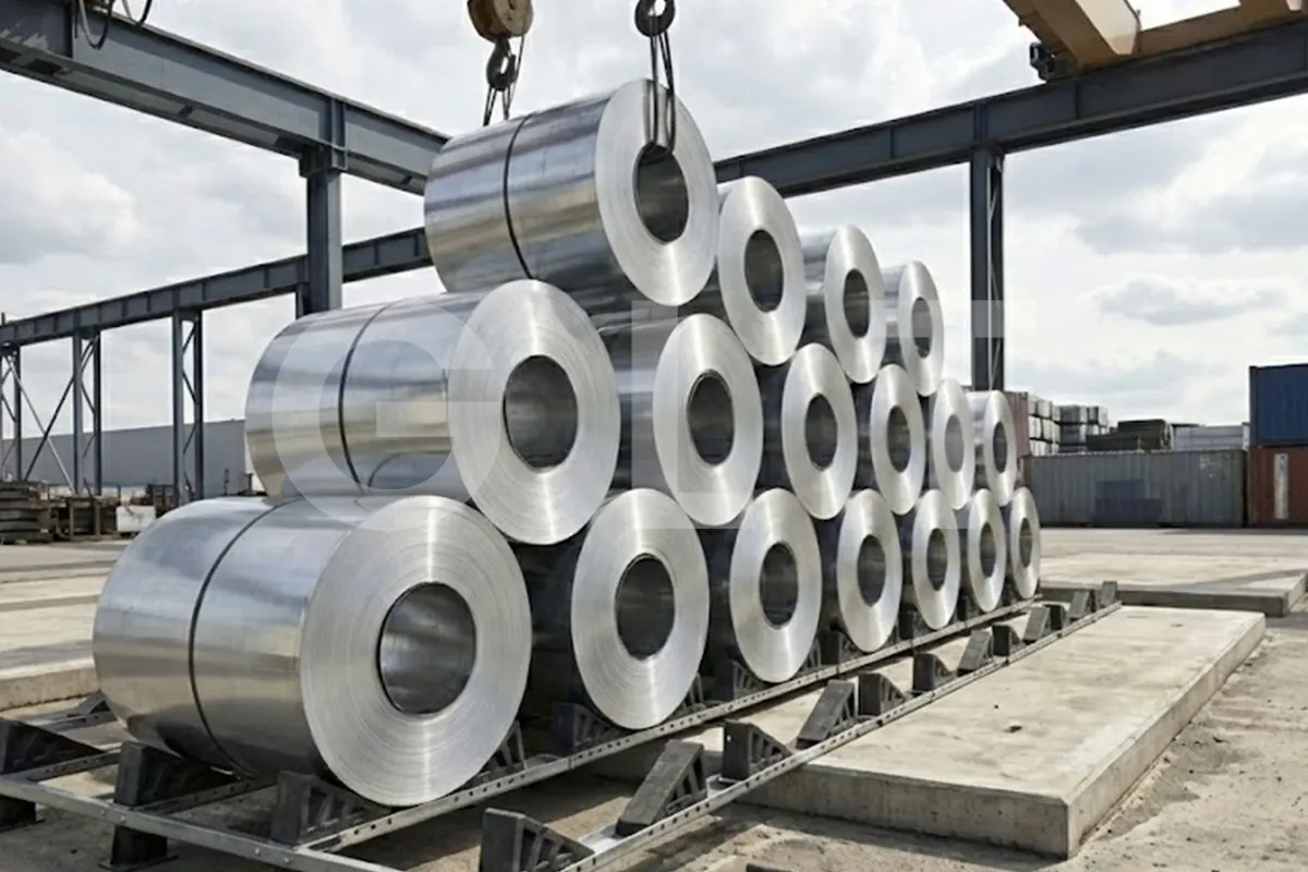 Improper steel coil storage risks and damaged warehouse floor