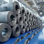 Engineering-based steel coil storage system preventing deformation, surface damage, and safety risks in industrial warehousing