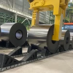 Roll steel coil stacking systems providing safe, stable, and efficient industrial storage for heavy steel coils