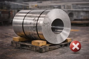 Engineered polymer blocks protecting sensitive aluminum coil surfaces in a clean warehouse environment.