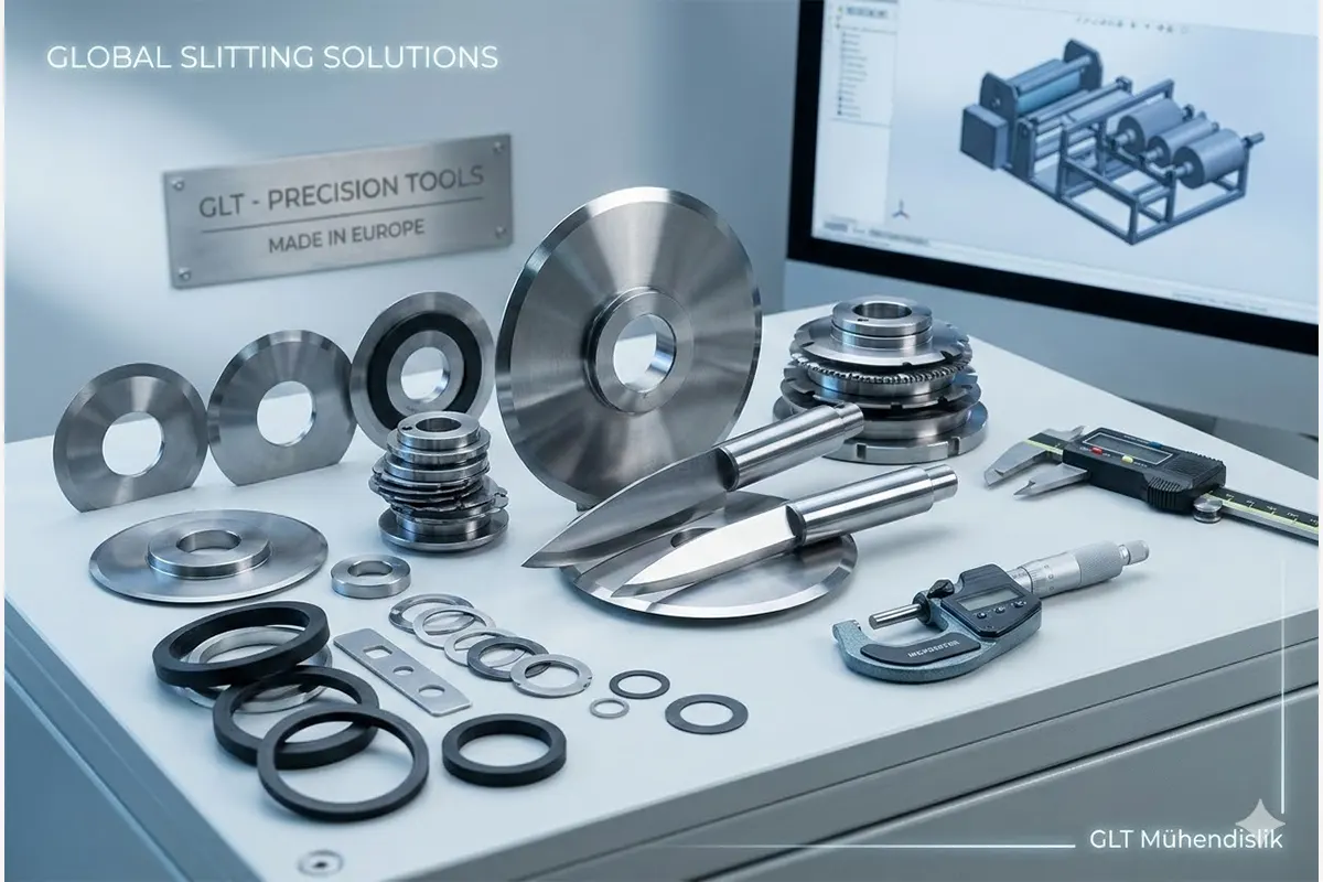 GLT European-standard slitter knives and precision tools with global engineering support for metal and paper industries.